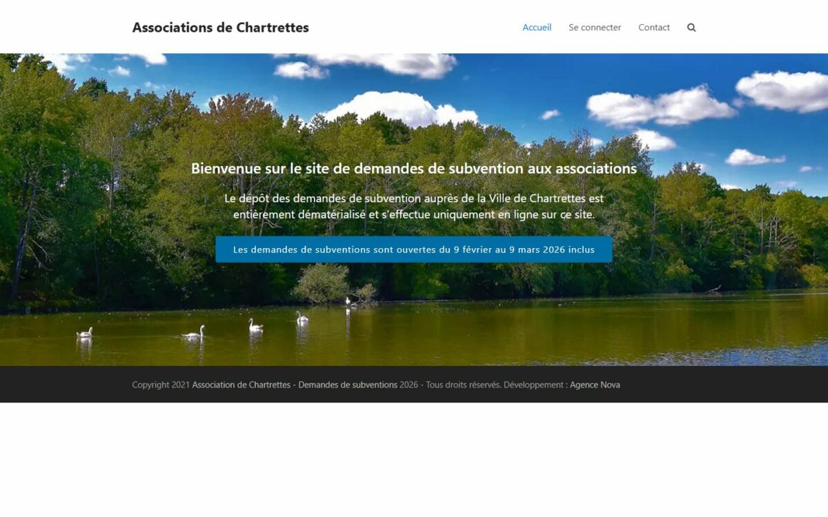 Page d'accueil du site Associations de Chartrettes