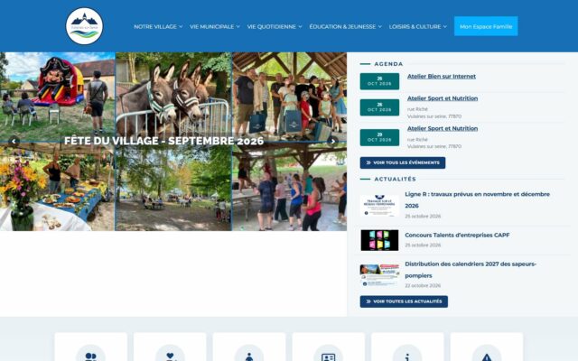 Page d’accueil du site Vulaines-sur-Seine